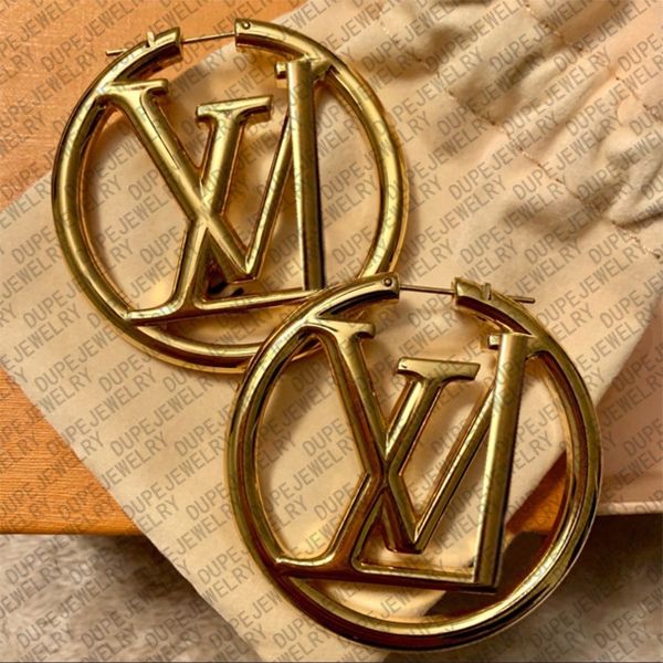 

Luxury Hoop 18k Gold Plated Earring Womens Designer Jewelry Fashion Iconic Letter Earrings Ladies High Quality 1 1 With Original Box