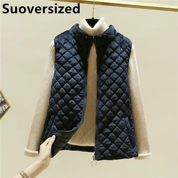 

vests women's winter velvet slim short waistcoat new thick warm black classic snowwear parkas vestes korean casual sleeveless jackets, Black;white