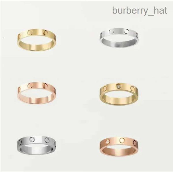 

designer love screw ring men's and women's ring classic luxury titanium steel alloy material never fade non allergic - 4/5/6mm, Silver