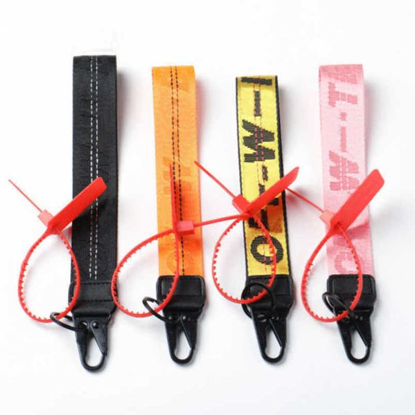 

fashion luxury keychains offer white brand key rings clear rubber keys ring men women canvas keychain embroidery letters pendant belt 3.5x25, Slivery;golden