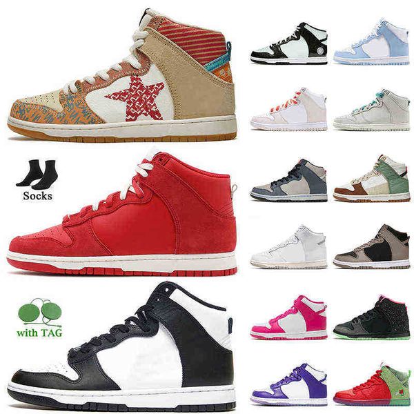

2022 authentic sb high platform brand running shoes womens mens designer sneakers what the first use pack university red black white lx
