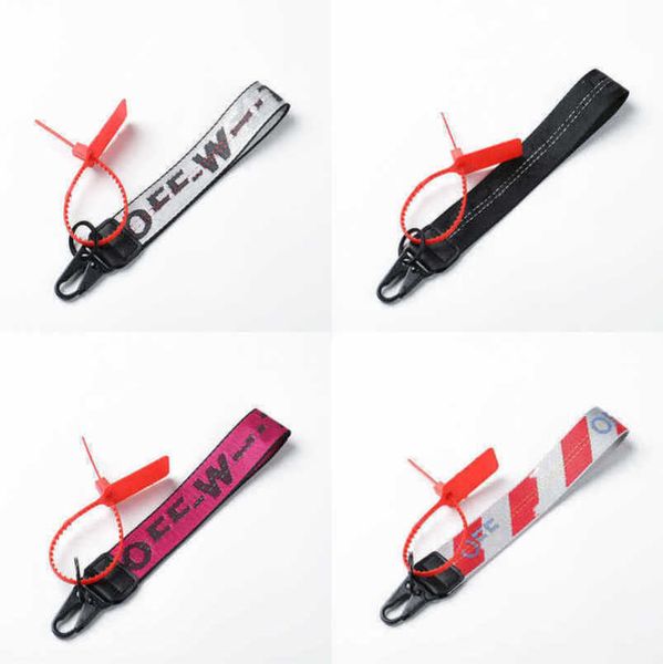 

keychains luxury offer white brand key rings clear rubber keys ring men women canvas keychain embroidery letters pendant belt 3.5x25cm keyri, Slivery;golden