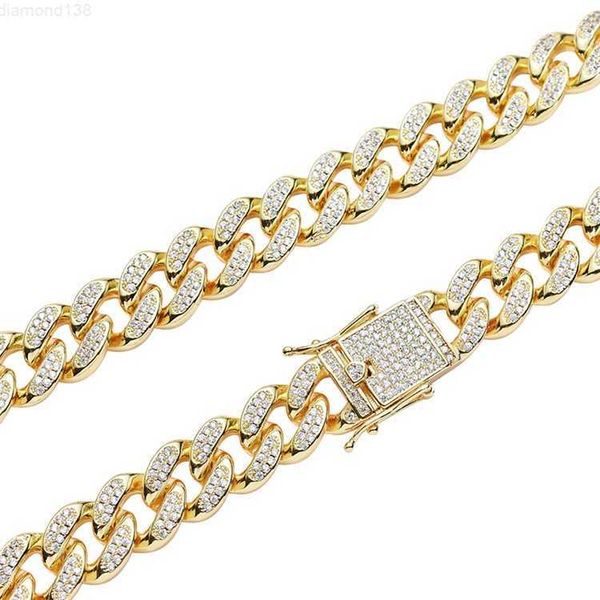 

tianyu wholesale 10mm 12mm 15mm full diamond choker necklace hip hop jewelry iced out cuban link chain, Silver