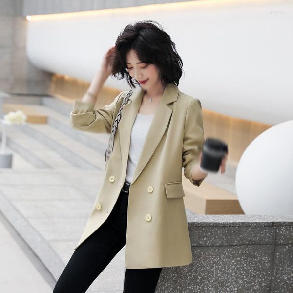 

Women' Suits 1pcs Korean Style Casual Solid Color Suit Jacket Women' Spring Fashion Coat Ladies Office Costume Birthday Gift, 1pcs coat