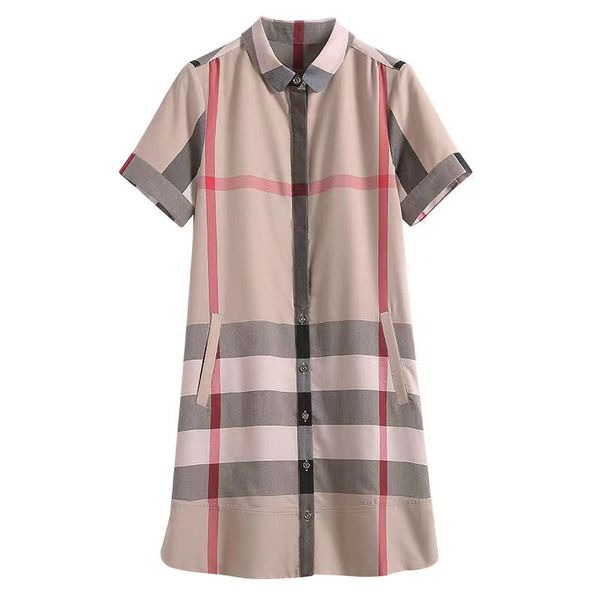 

checkered shirt casual dress above knee short skirt, Black;gray
