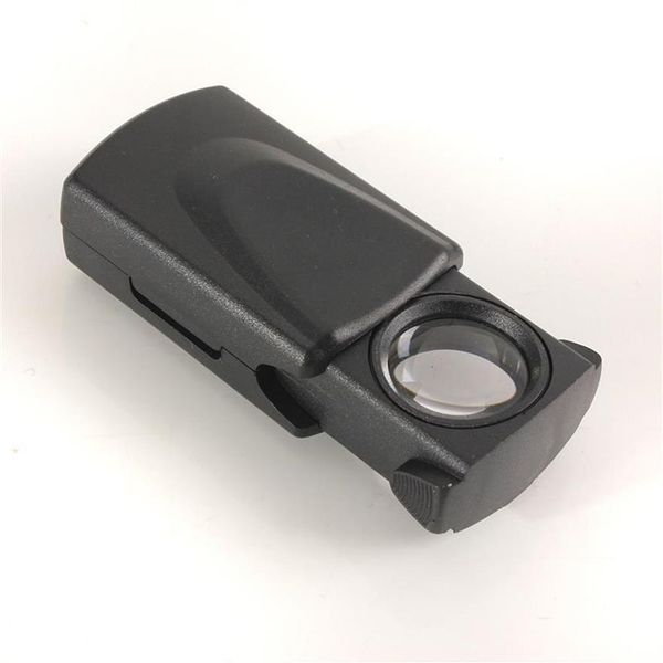

30x pull type eye glass magnifier jewellers loupe jewellery magnifing led light2986