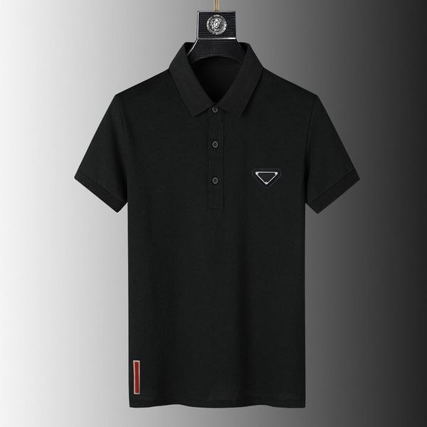 

mens designer polo shirt luxury polos t shirt lapel short sleeve summer breathability comfort for classics men clothing, White;black