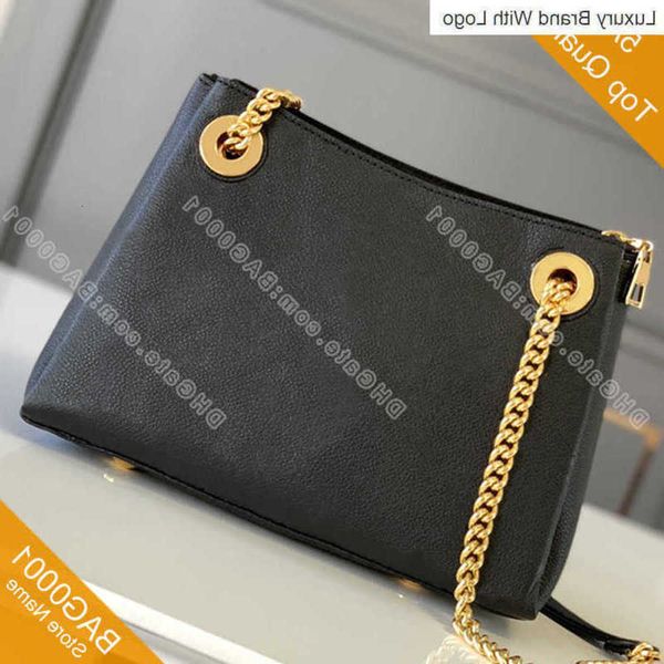 

bag handbags shoulder bags 5a tote bags embossed chain leather handbag shoulderbag b039 m43748 m43750, Black