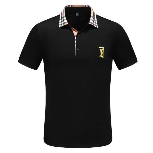 

2023 luxury mens designer polo t shirt summer fashion breathable short-sleeved lapel casual m-3xl, White;black