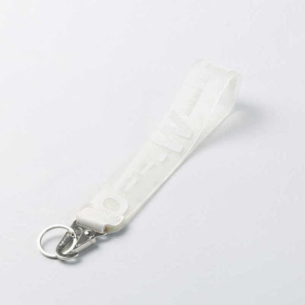 

luxury fashion keychains brand offers white key rings clear rubber keys ring men women canvas keychain embroidery letters pendant belt 3.5x2, Slivery;golden