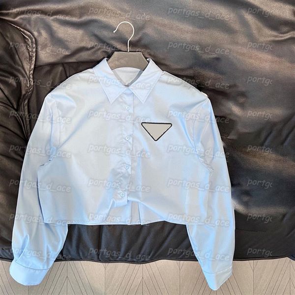 

triangle badge women t shirt cropped long sleeve fashion lady girl spring summer blouse276b, Black