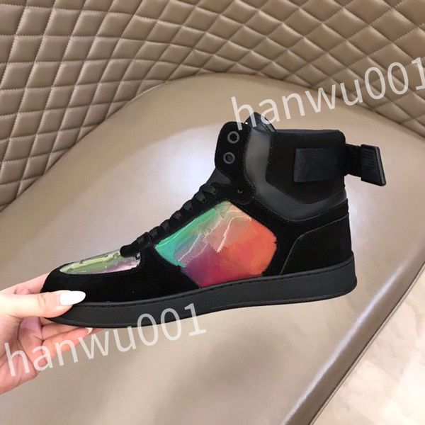 

new r mens causal shoes fashion woman leather lace up platform sole sneakers white black mens womens luxury