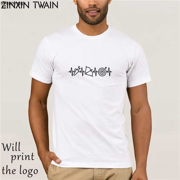 

t-shirts t shirts heartbeat of archery fashion o-neck sleeve summer casual homme, White;black