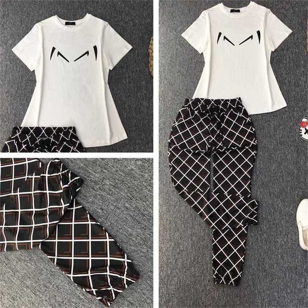 

20% off new summer cotton casual sports set end women's two piece team wear trend, White