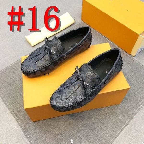 

36model 2023 new men's casual shoes classic low-cut embossed leather shoes comfortable business dress shoes man designer loafers plus s, Black