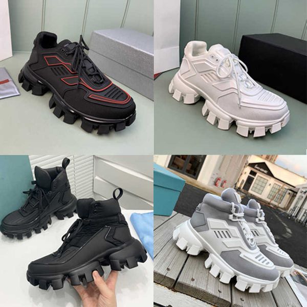 

step up your style with cloudbust thunder: platform shoes with light rubber sole, knit fabric, and new colors - choose low or high - box no3, Black