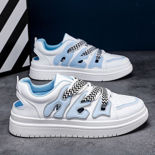 

dress shoes fashion men casual comfortable small white mixed colors skateboarding sneakers low wearresisting walking 230422, Black