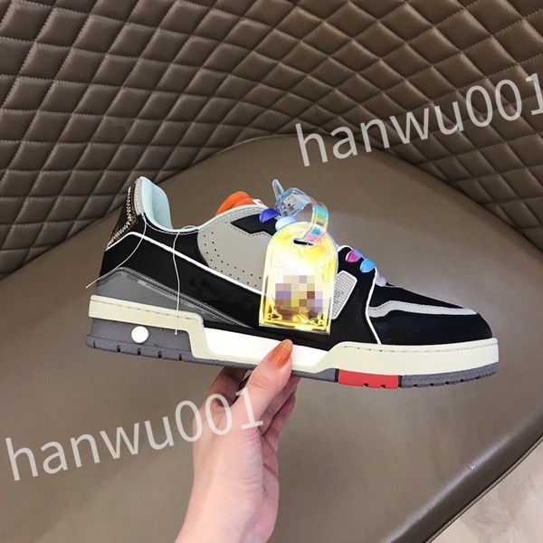 

new r men causal shoes fashion woman leather lace up platform sole sneakers white black men women luxurys