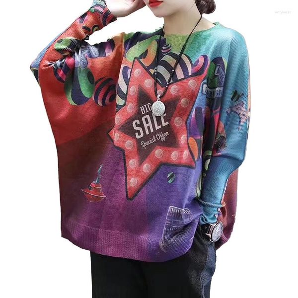 

Women's Sweaters Spring Women's Vintage Casual Oversized Pullover Autumn Femme Plus Size Long Sleeve Knitted Tops Blouse Ropa De Mujer, Multi