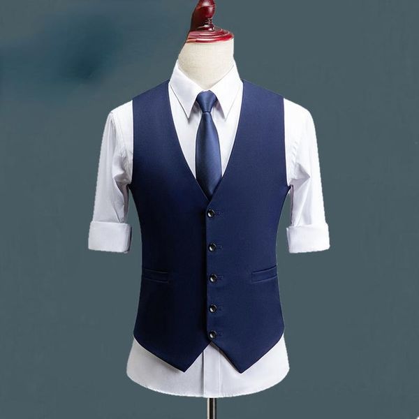

blazers vest men single breasted suit vests men mens sleeveless suit vest waistcoat vintage formal blazers waistcoat for wedding c115, White;black