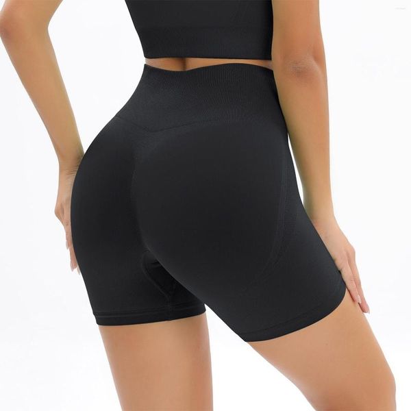 

women's shorts women sports yoga seamless running leggings high waist short pants fitness jogging clothing safety, White;black