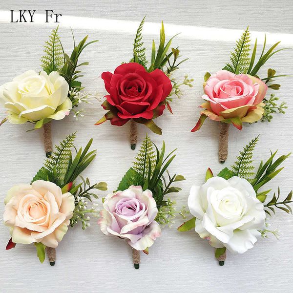 

other fashion accessories lky fr boutonniere flowers corsage pin boutonniere buttonhole men wedding bracelet bridesmaid wedding buttonhole w, Silver