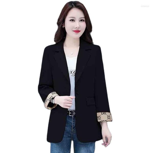 

Women's Suits "There Is A Lining/lEisure" Suit Jacket Women's Spring And Autumn Korean Version Of Slim Temperament Fashion, Beige