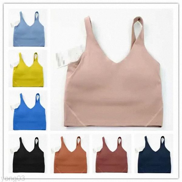 

yoga outfit lu-20 u type back align tank lulus lemons gym clothes women casual running nude tight sports bra fitness beautiful underwear ve