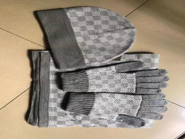 

21ss fashion hats scarf set women winter wool scarfs designs shawl hat wools beanie wrap5253674, Blue;gray