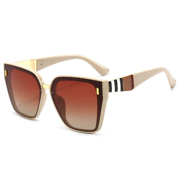 

2020 new fashion 6008 women's large frame sunglasses, White;black