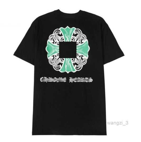 

t-shirts fashion classic t brand ch short sweater embossed letter horseshoe sanskrit cross pattern designers women som3, White;black