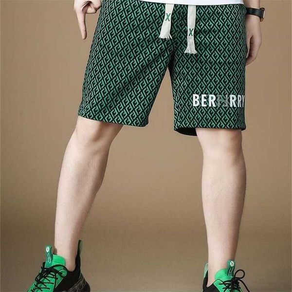 

24% off european station upscale summer new men's split shorts trend casual thin green sports middle pants, White;black