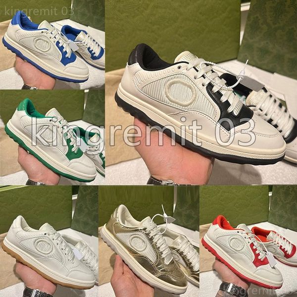

desinger casual shoes mac80 sneakers mens women sneaker vintage leather trainers interlocking embroidery trainer flat sneaker couple skatebo, Black