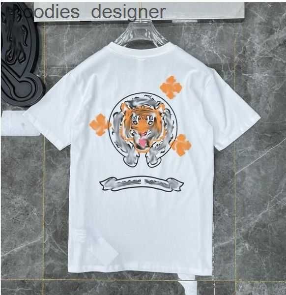 

2023mens classic t shirt heart fashion ch brand letter sanskrit cross pattern sweater t-shirts designers chromes pullover cotton tshirts 31, White;black