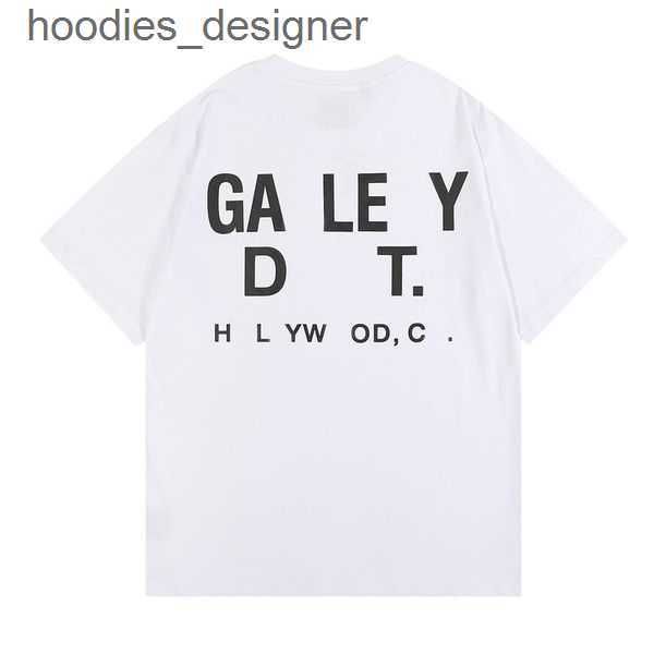 

designer tide brand men's t-shirts galleryes depts shirt alphabet printed basic casual fashion loose short t-shirt half sleeve tee 10kv, White;black