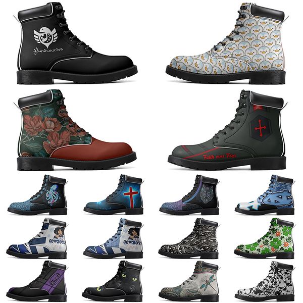 

DIY Classic Boots Non-slip autumn winter for men colorful outdoor Versatile comfortable fashion Elevated Casual Customized Boots 9225