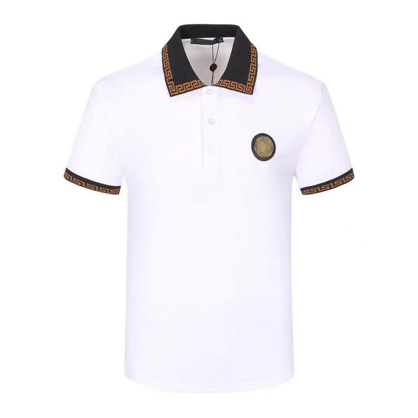 

transport of high-quality cotton polo shirt summer, 2023 new european american short-sleeved t-shirt fashion and casual printed, White;black