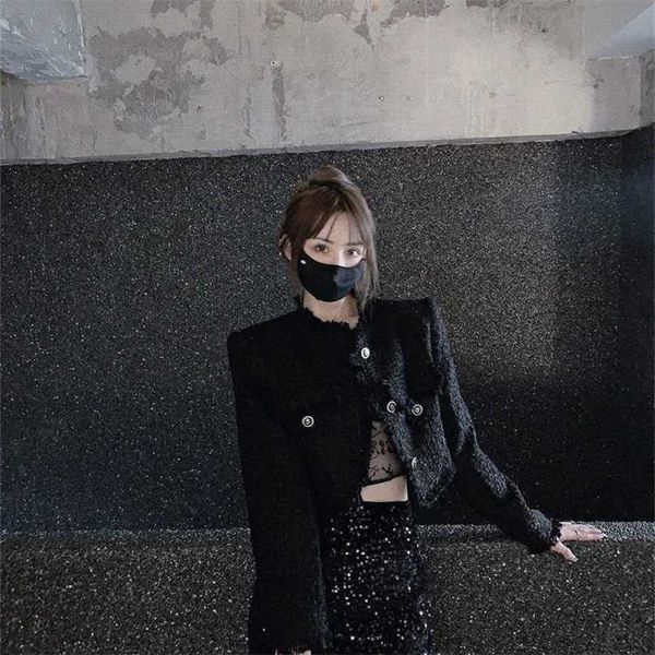 

22% off family spring/summer new style charm celebrity beaded piece design slim waist a-line skirt, Black