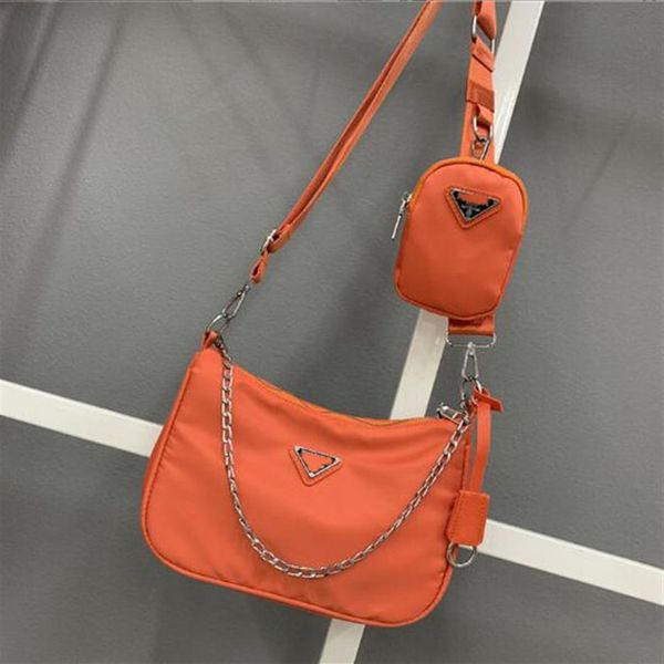 

two-piece set nylon bag triple tote travel luxury mens womens wallets designers ladies crossbody hobo shoulder handbag bag217l, Black;red