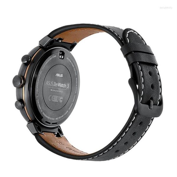 

watch bands genuine leather band strap for asus zenwatch 3 wi503q309u, Black;brown