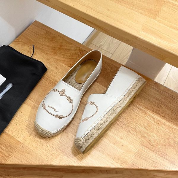 

leather embroidered lettering linen slip on espadrilles shoes jute soles spring flats loafers hand made luxury designer shoe for women casua, Red;white