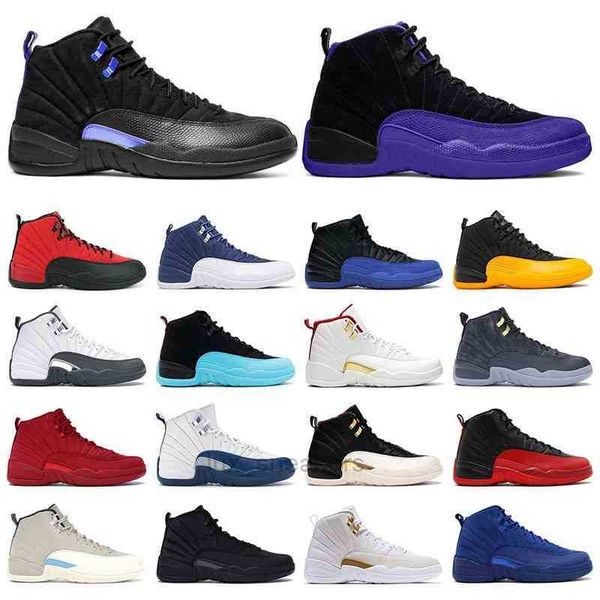 

mens basketball shoes 12s jumpman 12 twist indigo dark concord reverse flu game royal university gold men sports sneakers trainers athletics