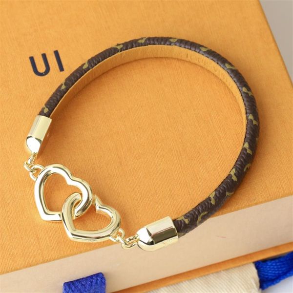 

bracelets luxurys designers women charm bracelet lettering love design fashion jewelry material leather studded with bracelets bou215m, Golden;silver
