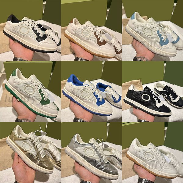 

ggity casual shoes desinger mac80 sneakers men women sneaker vintage leather trainers interlocking embroidery couple skateboard shoes, Black