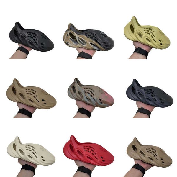 

men women designer sandals foam runner rnr slippers yeezzys slides onyx stone sage sand ochre sulfur mx carbon mineral blue vermillion xscw, Black