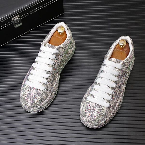 

spring new rhinestone tide boots korean version thick sole everything fashion casual shoes zapatos sapatos a13, Black