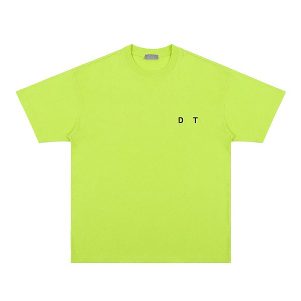 

2023 summer designer men's t-shirt new product designer tide brand base shirt solid color alphabet print washed short sleeve men, White;black