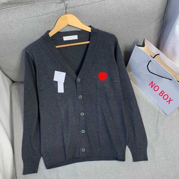 

fashion womens knits cardigan printed with love loose casual v-neck sweater comfortable warm clothes, Black