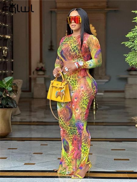 

casual dresses habbris summer printing long for women 2023 o neck sleeve hollow out colours slim floor length dress 230424, Black;gray