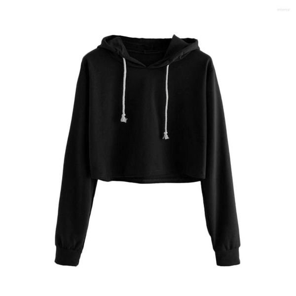 

Women' Hoodies Womens Long Sleeve Hoodie Sweatshirt Hooded Pullover Tops Blouse Tunic Length Jackets Fleece Jacket Women, Black